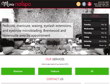 Tablet Screenshot of mimisnailspa.com